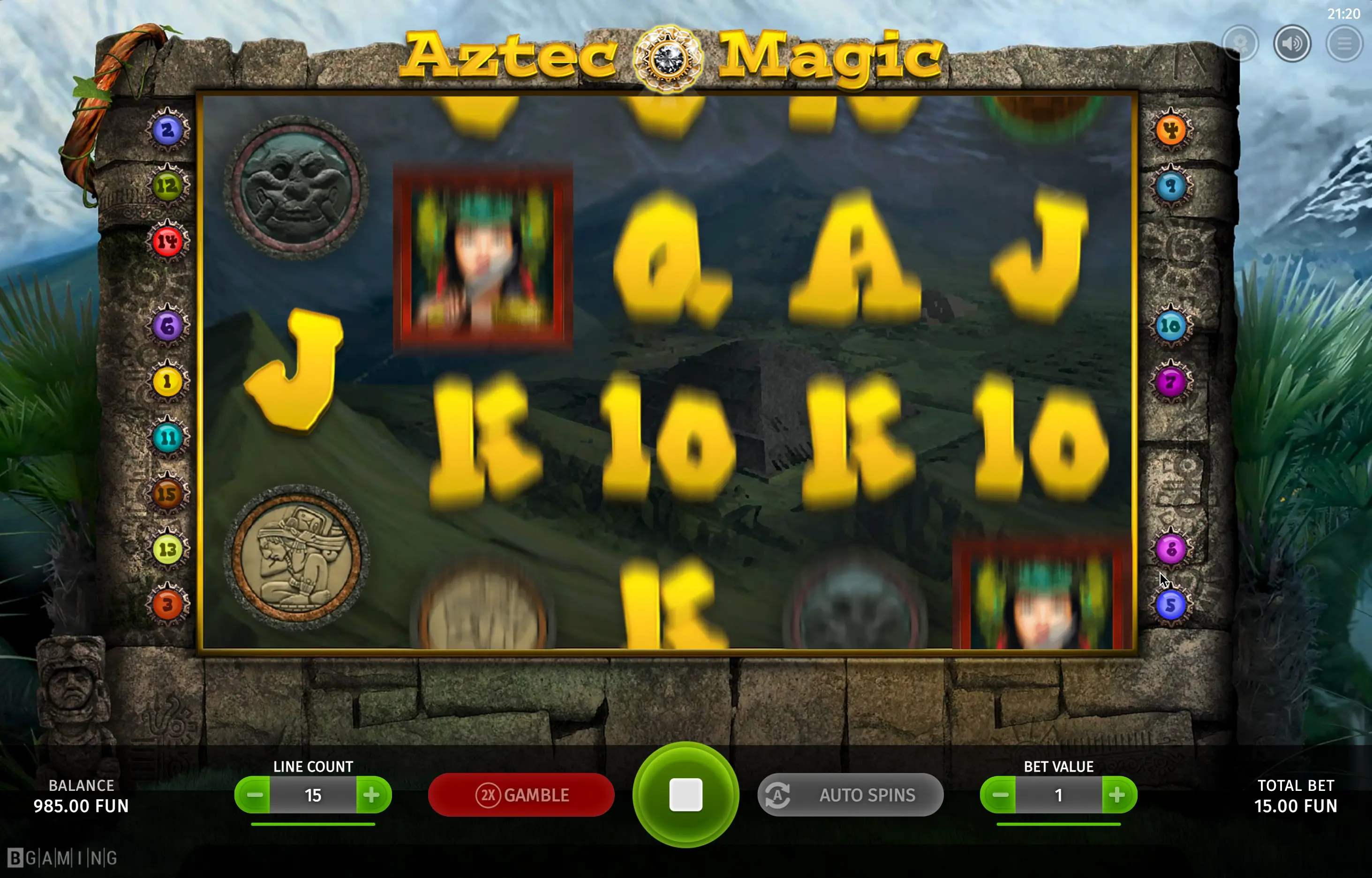 Online game Aztec Magic