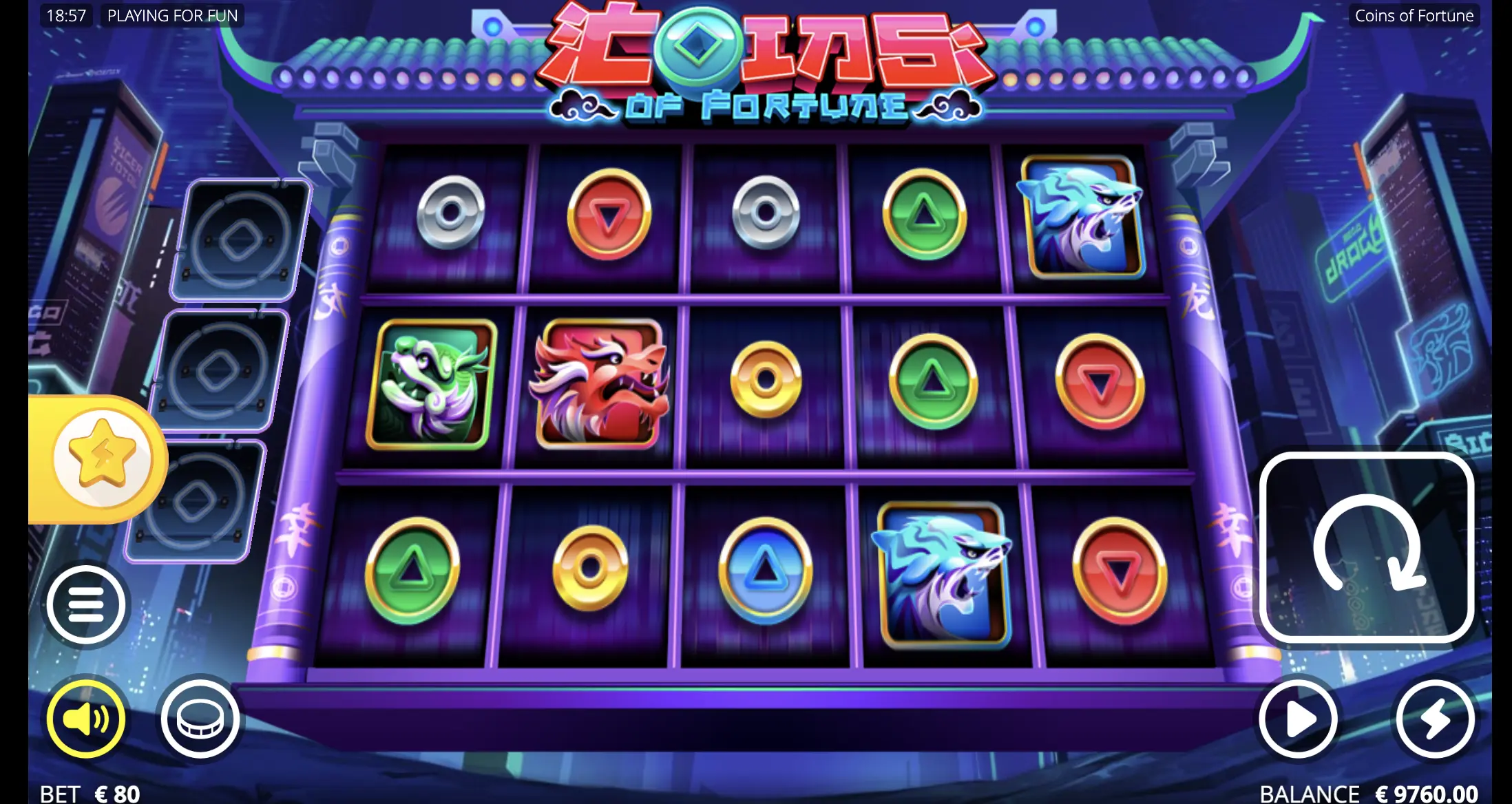Play Coins Of Fortune bonuses