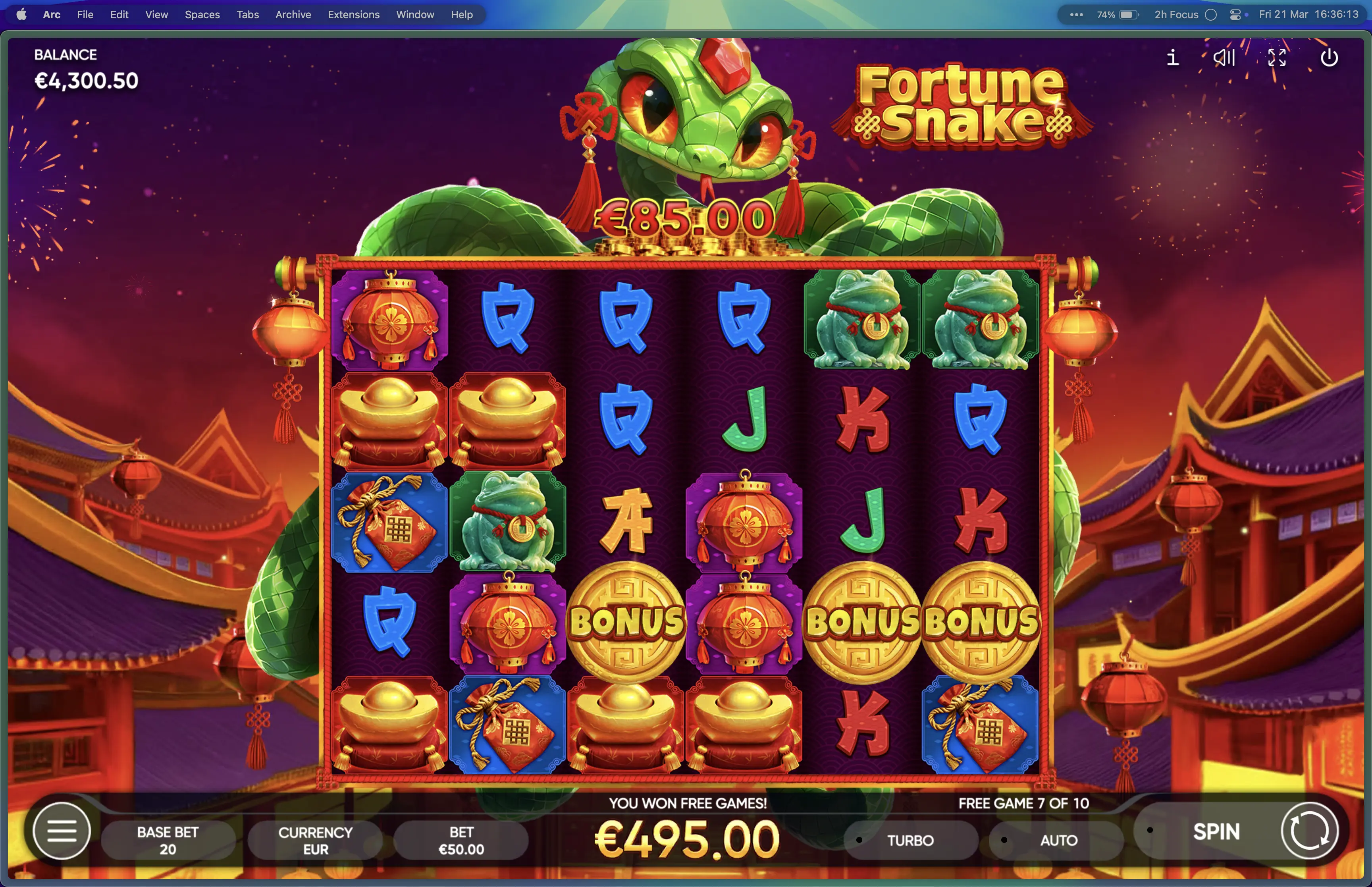 Fortune Snake slot registration