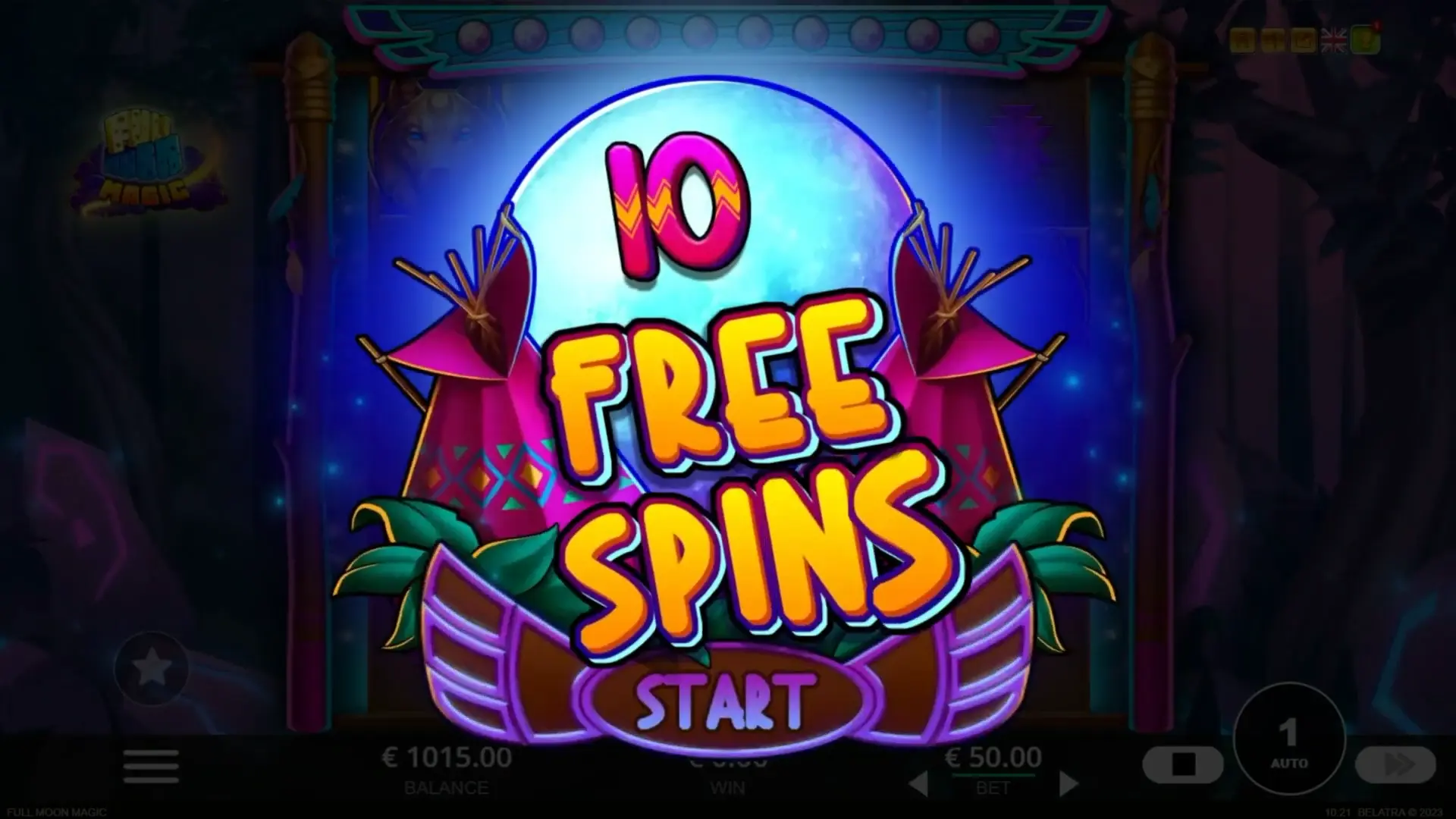 Full Moon Magic slot bets