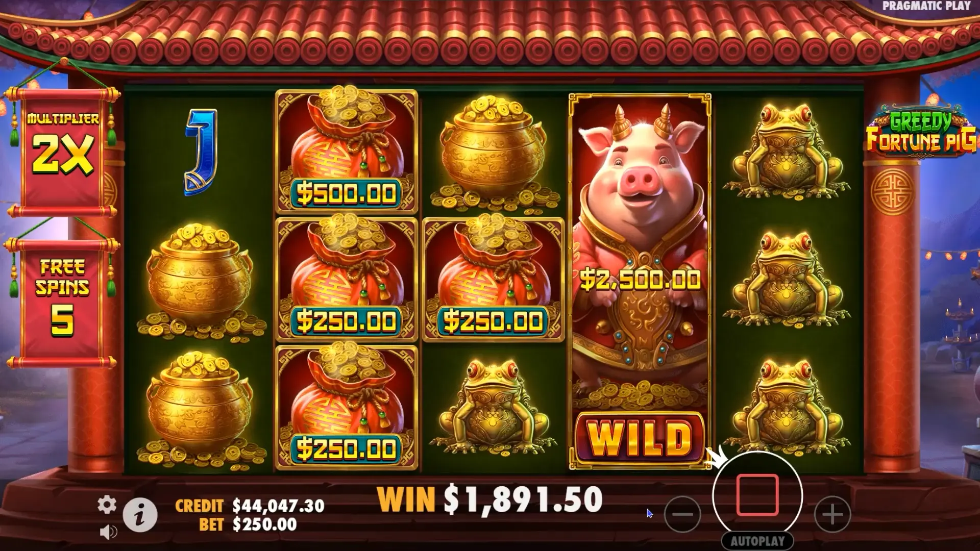 Play Greedy Fortune Pig bonuses