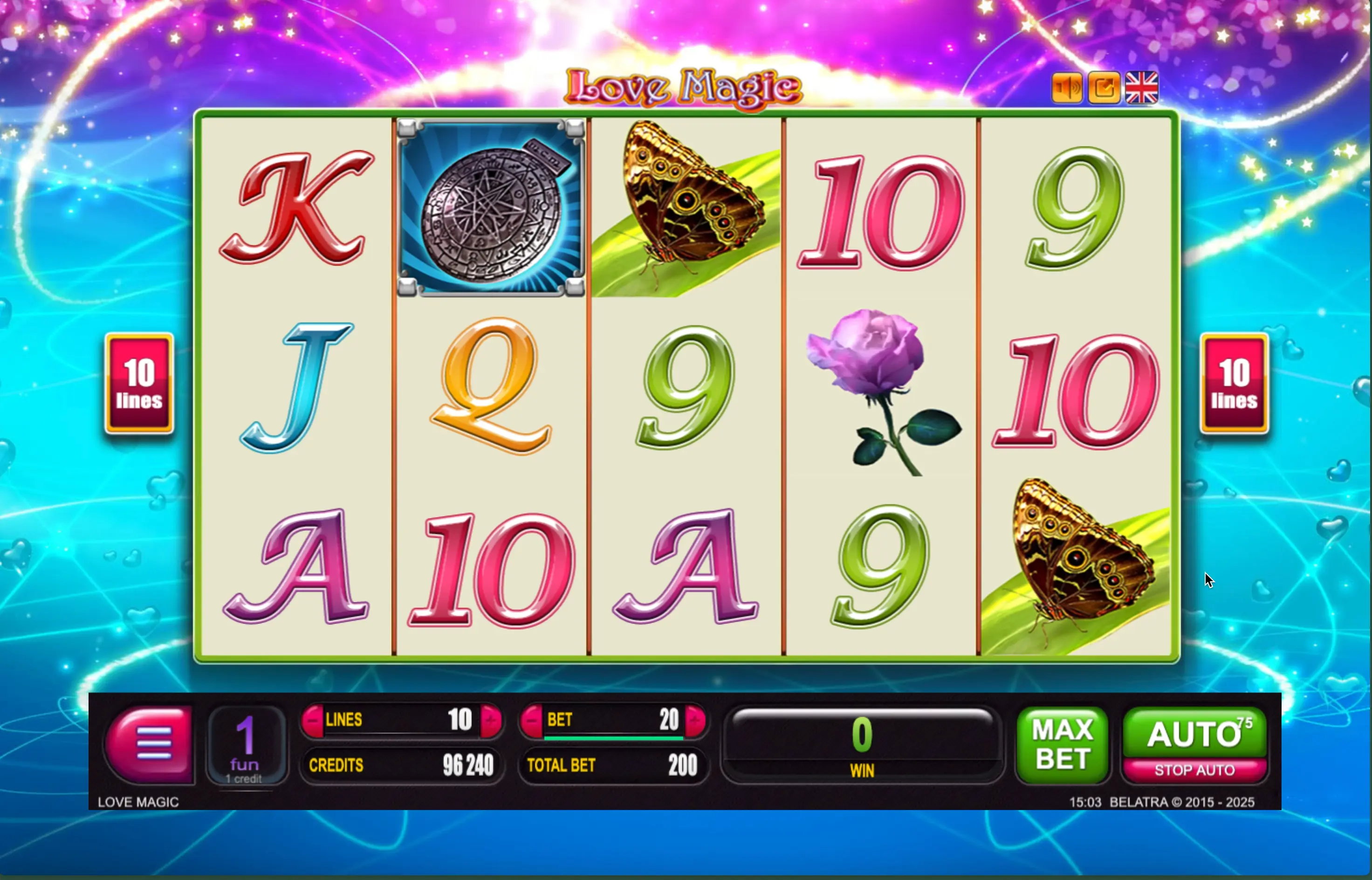 Love Magic slot bets
