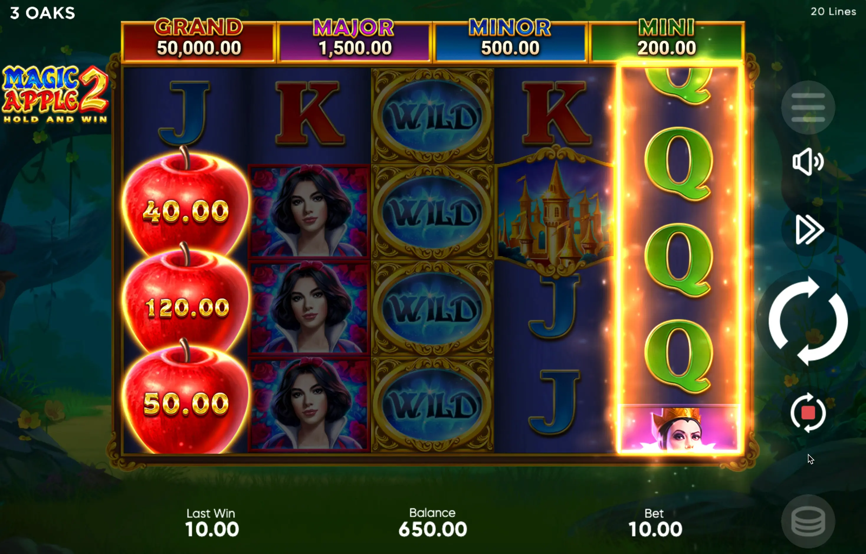 Magic Apple 2 slot bets