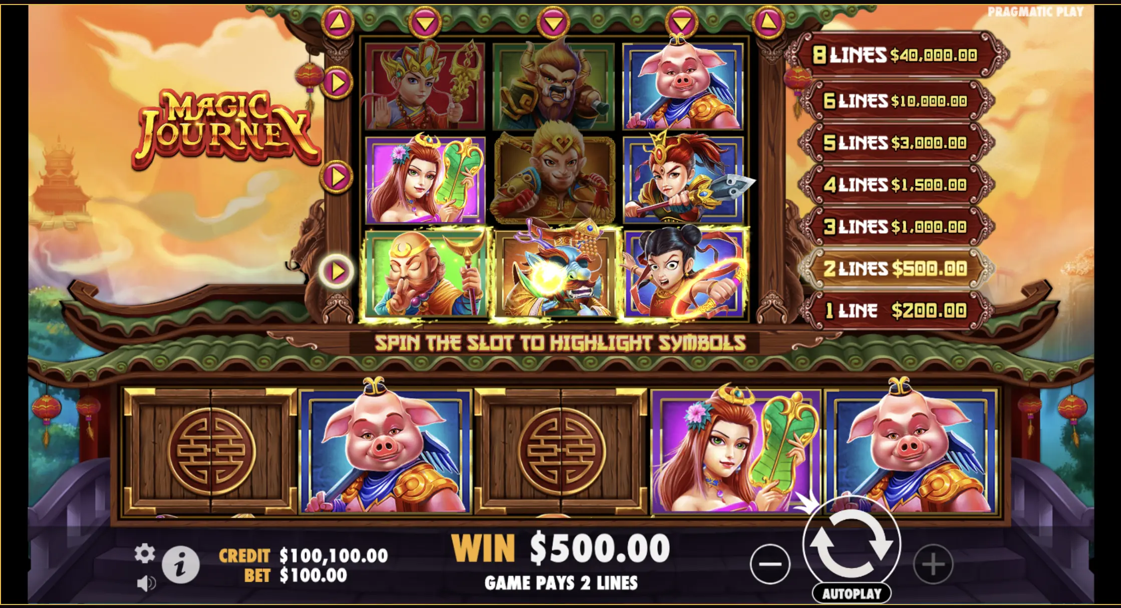 Play Magic Journey bonuses