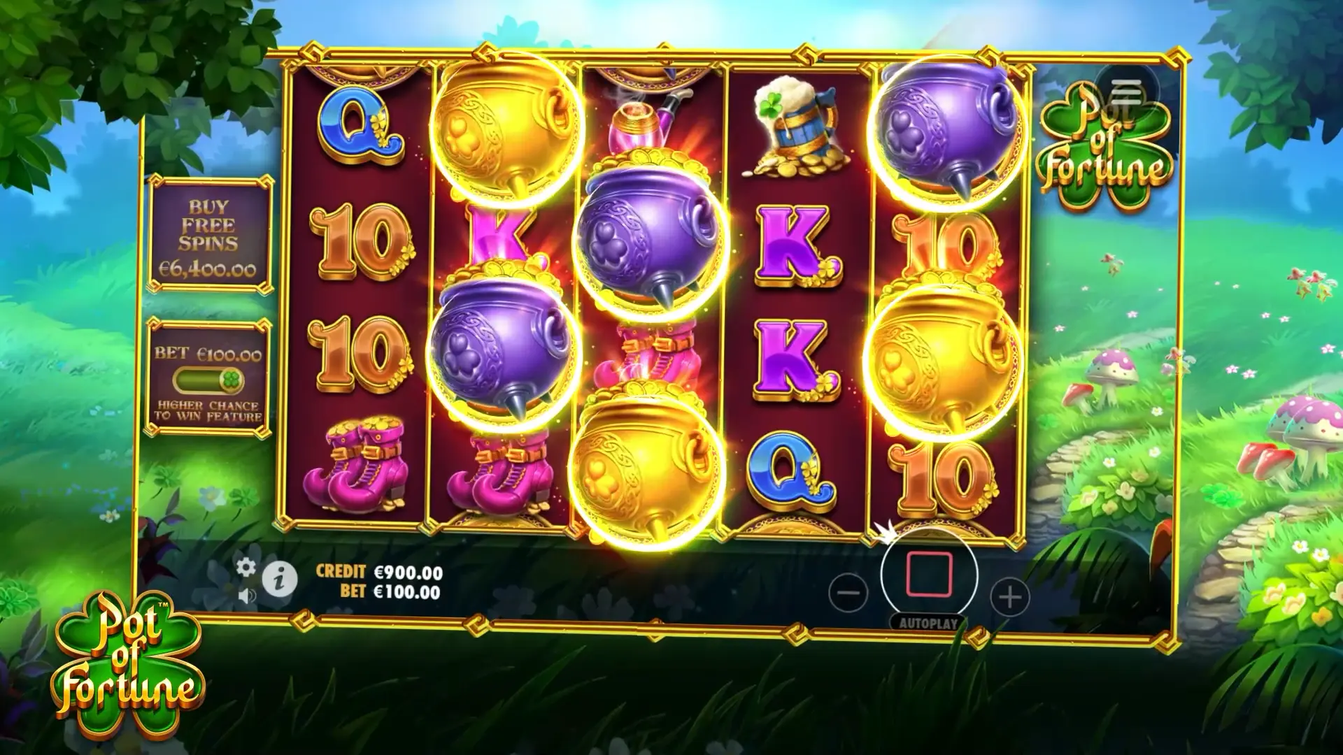 Play Pot of Fortune bonuses