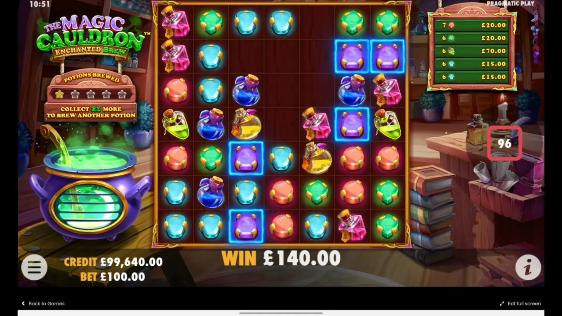 The Magic Cauldron game