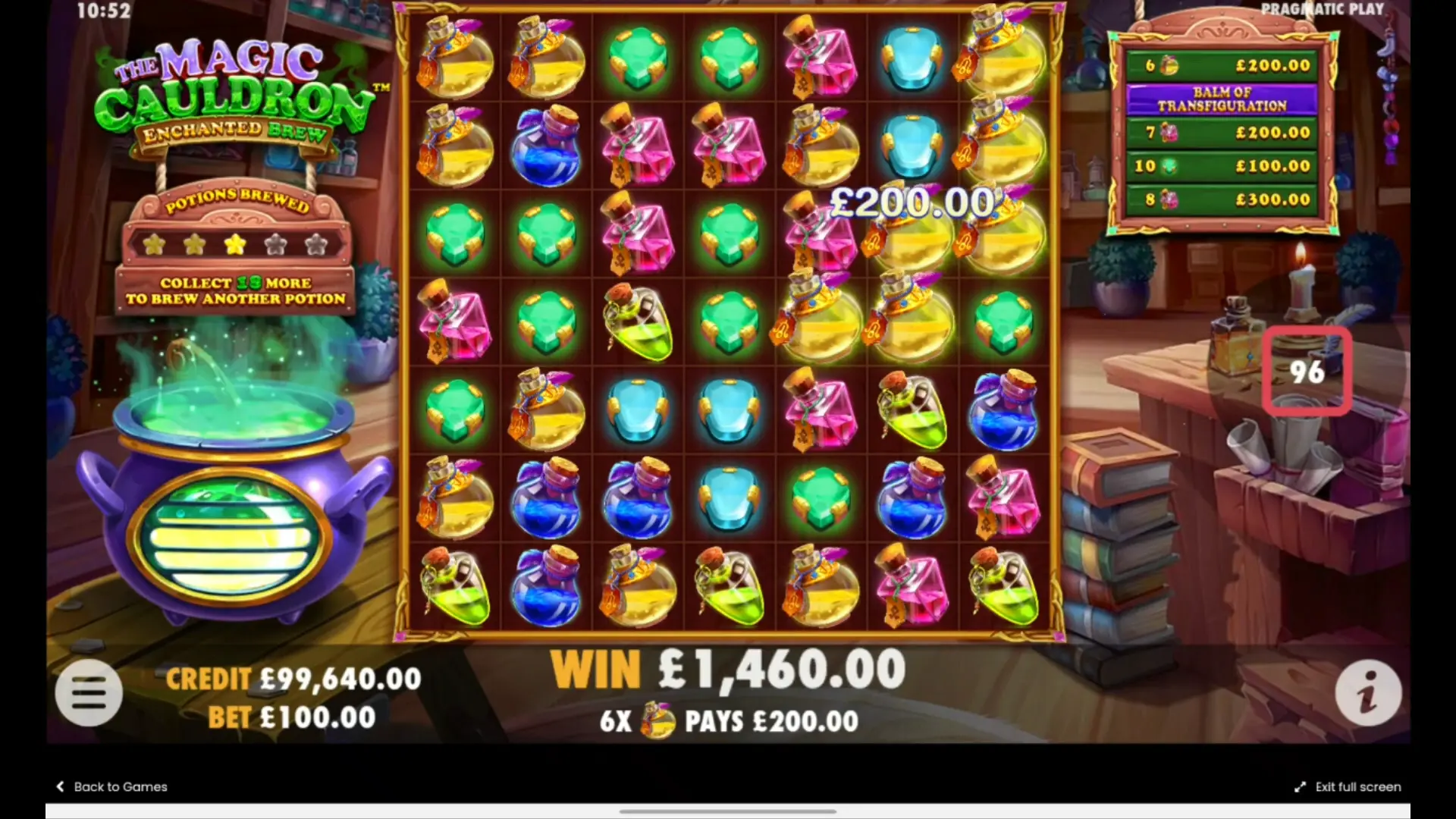 Play The Magic Cauldron bonuses
