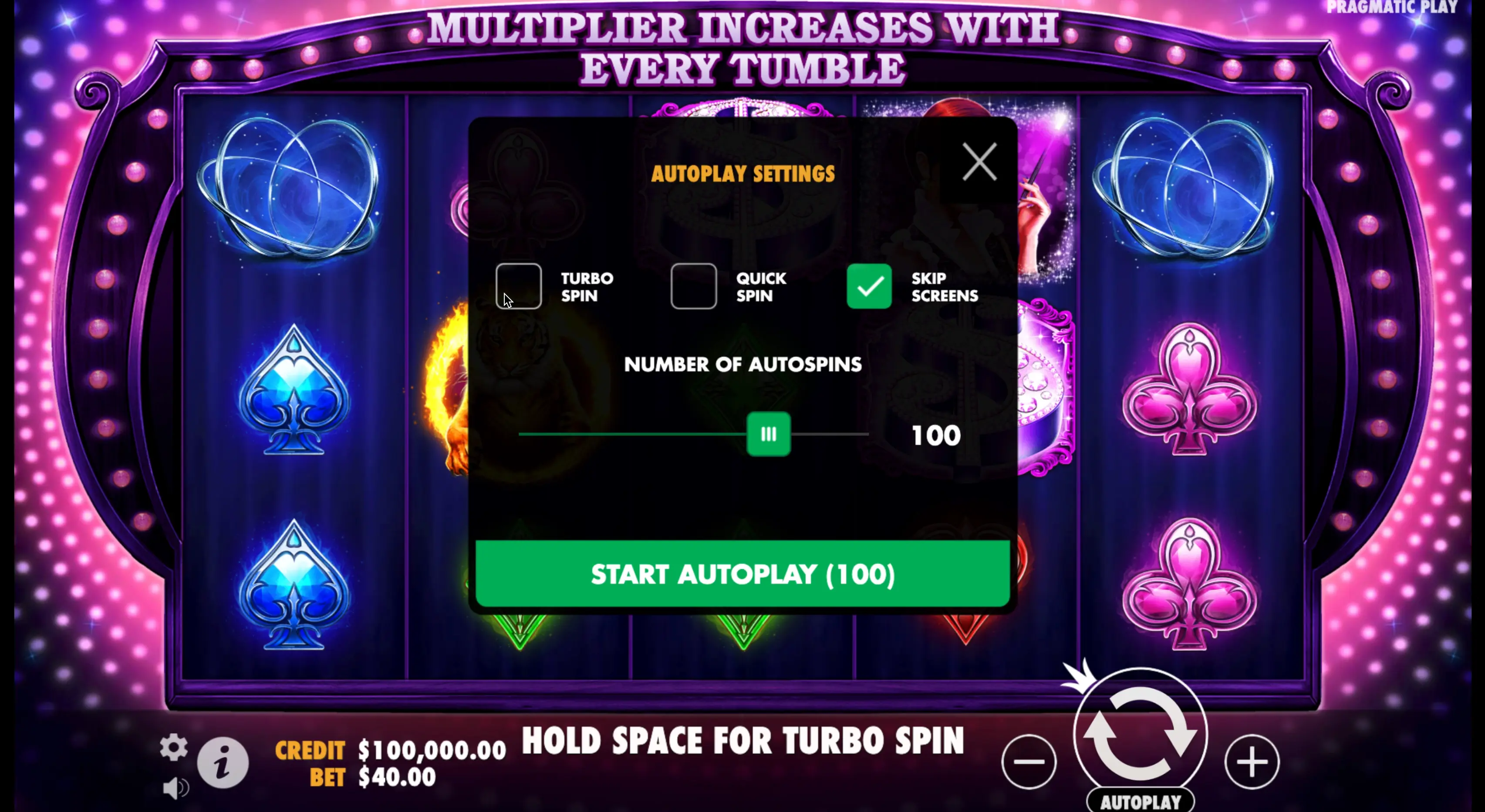 Online game Vegas Magic